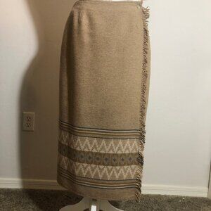 Vintage Charm! Liz Claiborne Southwestern Blanket Maxi Wrap Skirt